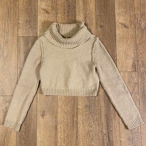Tan/Nude Free People Cropped Sweater